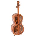 Vintiquewise 4.5 Feet Tall Violin Shaped Cabinet With 2 Shelf and Acrylic Clear Double Door QI003770